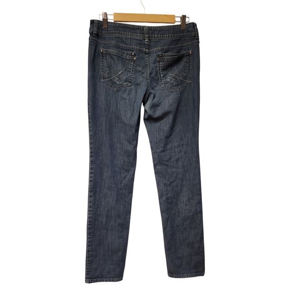 Elle Medium Wash Tapered Leg Jeans Women's 8R Low Rise Y2K Going Out Outdoors - Picture 2 of 7